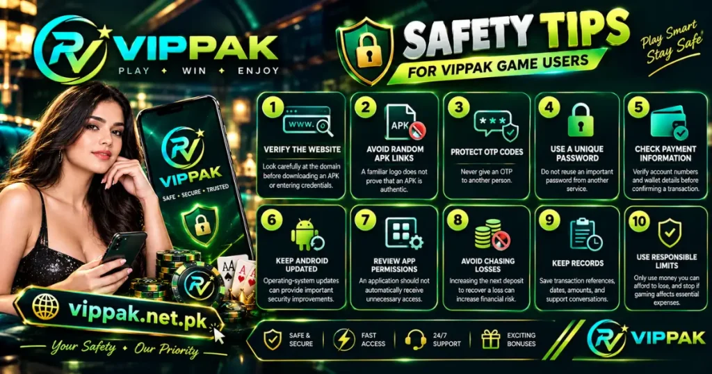 Pakvip Safety tips